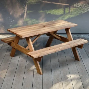 iAhşap Bank Ahşap Yemek Masası Piknik Masası 60x150 cm no 3