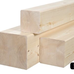 Düz Lamine Kiriş Ahşap Direk Pergola Direk 10.5x10.5 cm Emprenyeli