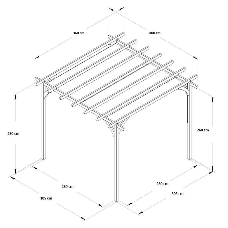f226cb_352c034a29e147828d5bd5fedea2190fmv2.jpg iAhşap Veranda Pergole 3.6 x 3.6 Metre Brandalı Veranda Kamelya Gölgelik p9 - Görsel 3