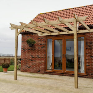 iAhşap Veranda Ahşap Pergole Sundurma Gölgelik 300x300 cm p6