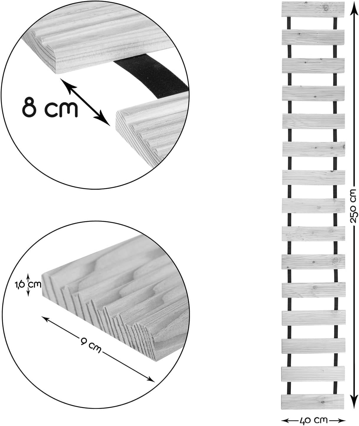f226cb_ece07e2632d44ea3865ef3bb95edce43mv2.jpg Yürüyüş Ahşap yolu 250 cm Veranda yolu Yürüme Yolu Bahçe Yolu 30-40-50 cm - Görsel 5
